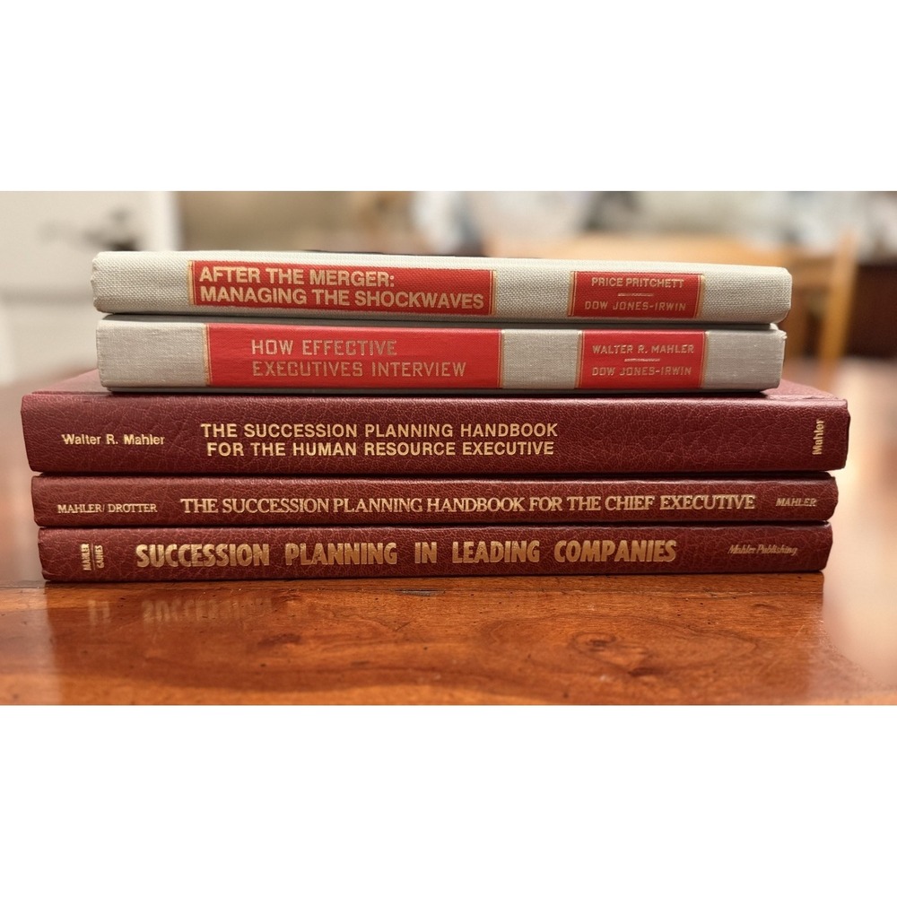 Vintage Business Management & Executive Strategy Hardcover Book Bundle 5 Volume